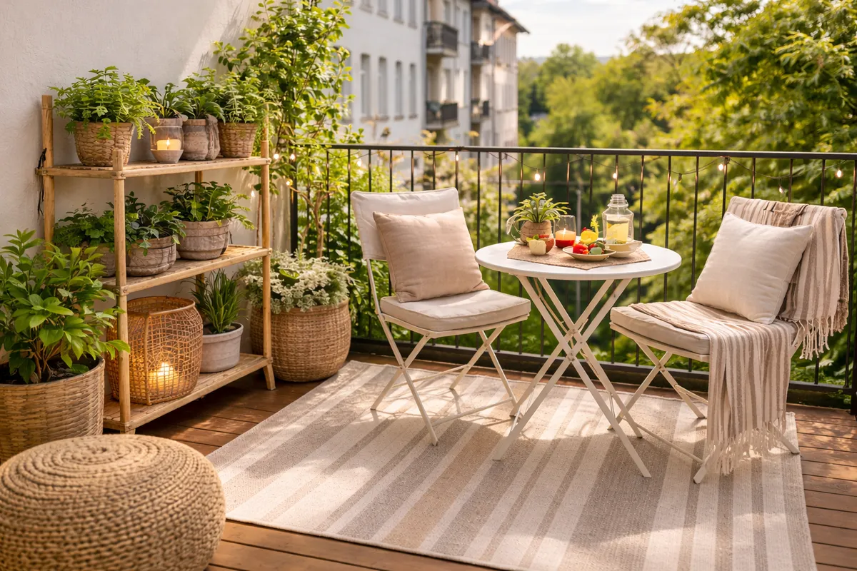 Balkon günstig und stilvoll einrichten: So gestaltest du deinen Balkon mit wenig Budget – ohne auf Atmosphäre zu verzichten.