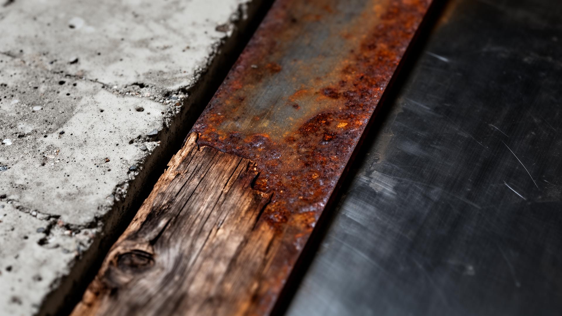 Industrial Texturen: Beton, Rost und gealtertes Holz im Detail