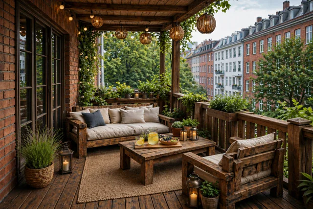 Rustic Balkon-Stil