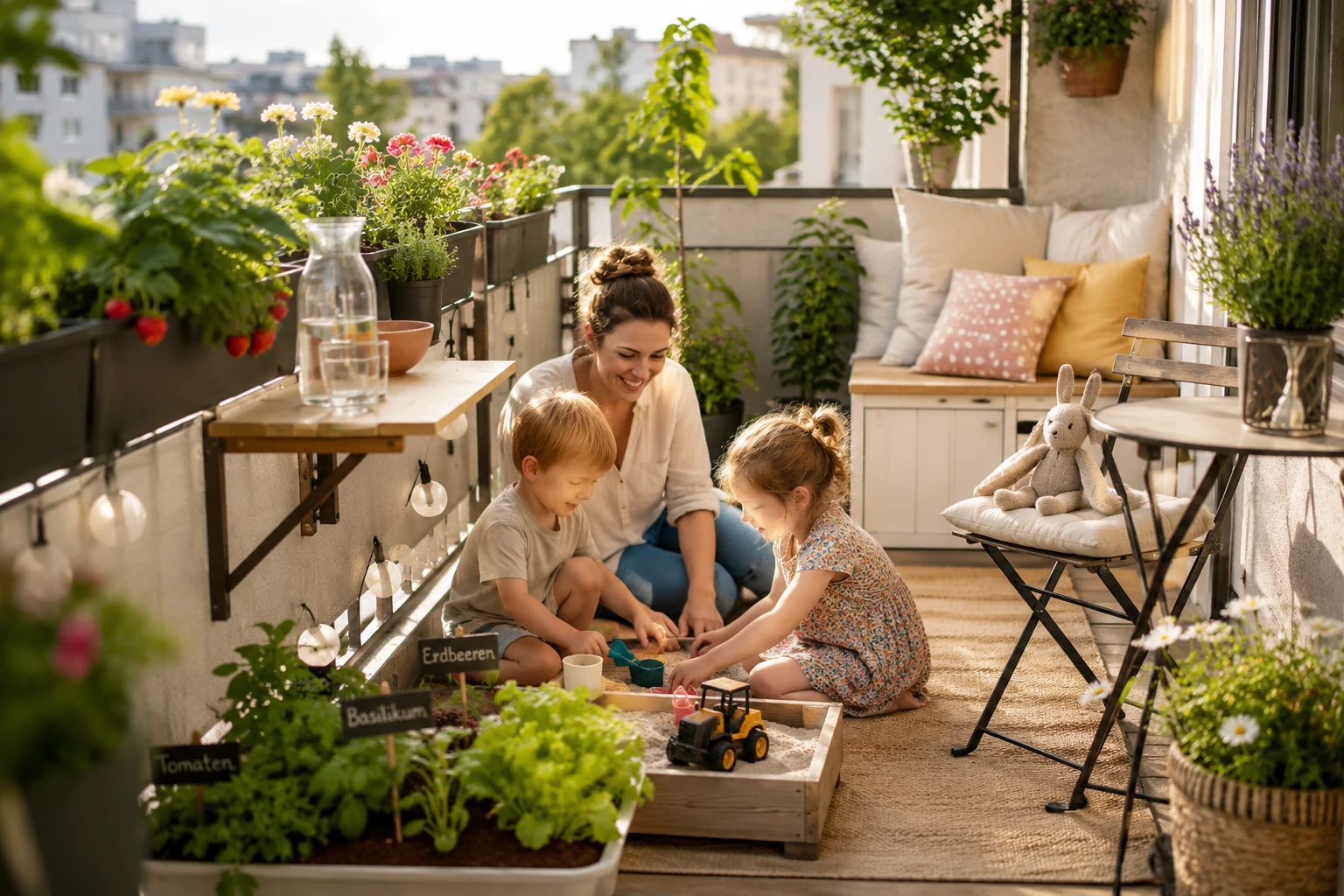 Schmale Balkone für die Familie – So wird auch wenig Platz zum Lieblingsort – Balconique Magazin-Artikel