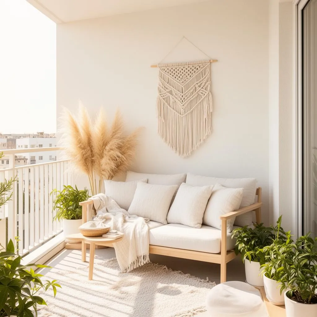 Modern Boho Balkon-Stil